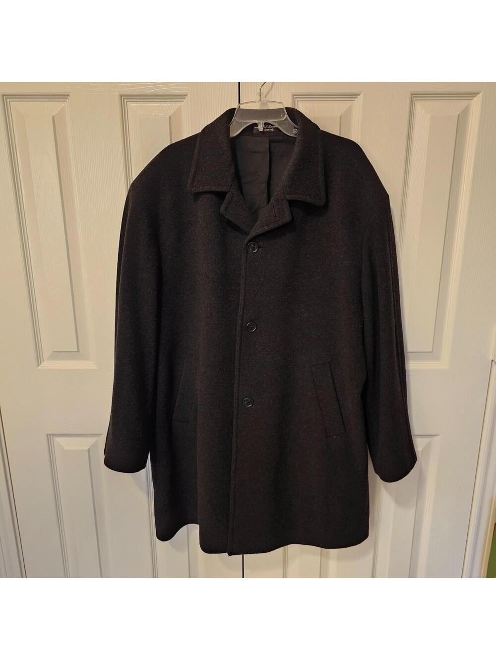 Andrew Fezza, Men's, Cashmere Blend, Overcoat, Black, size 44
